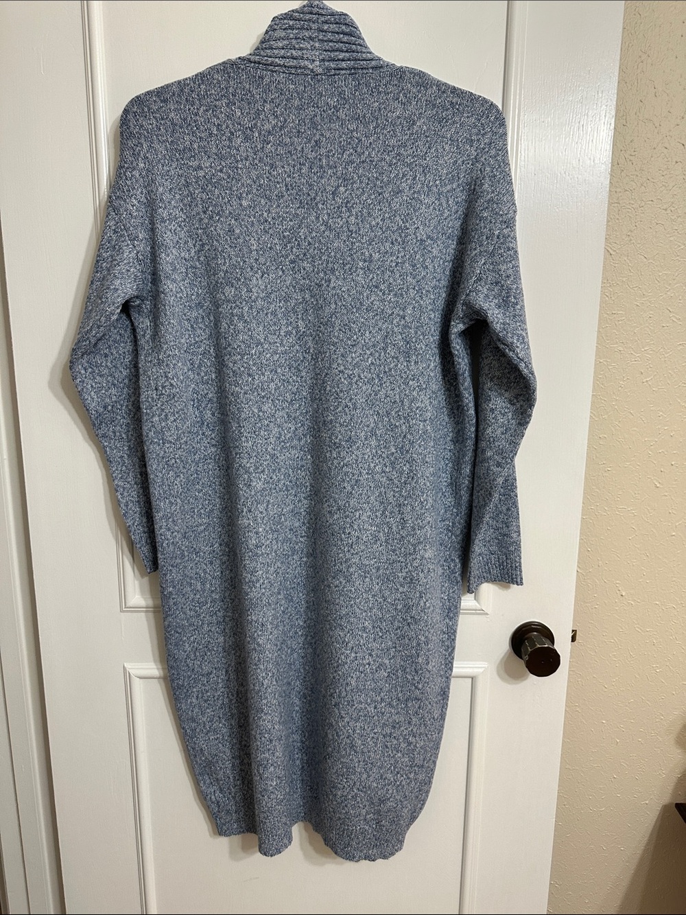 Women’s Long Open-Front Blue Cozy Cardigan Duster Size XL. New without tags - Picture 4 of 4